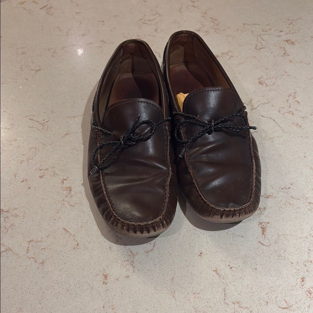 TOD’S Brown Leather Loafers SZ 7